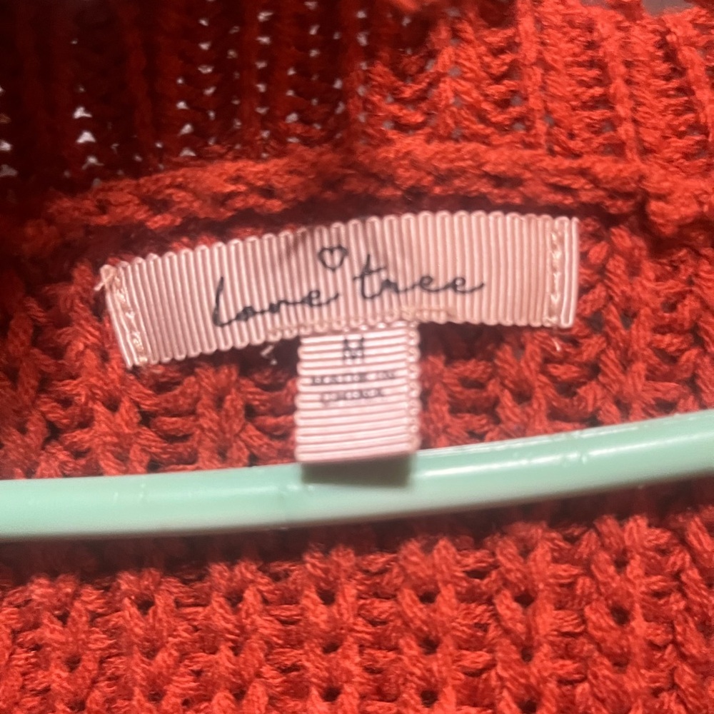 Love Tree Women's Red Sweater